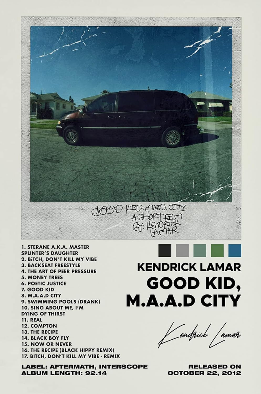 Kendrick Poster GOOD KID, M.A.A.D CITY Album Cover Posters
