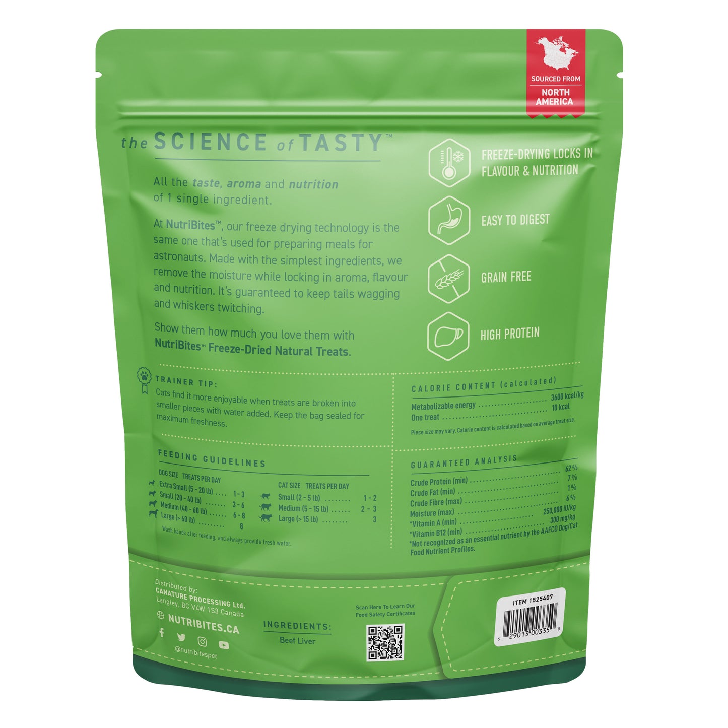 Canature Nutribites Freeze Dried Beef Liver Dog and Cat Treat 17.6Oz, 2-Pack