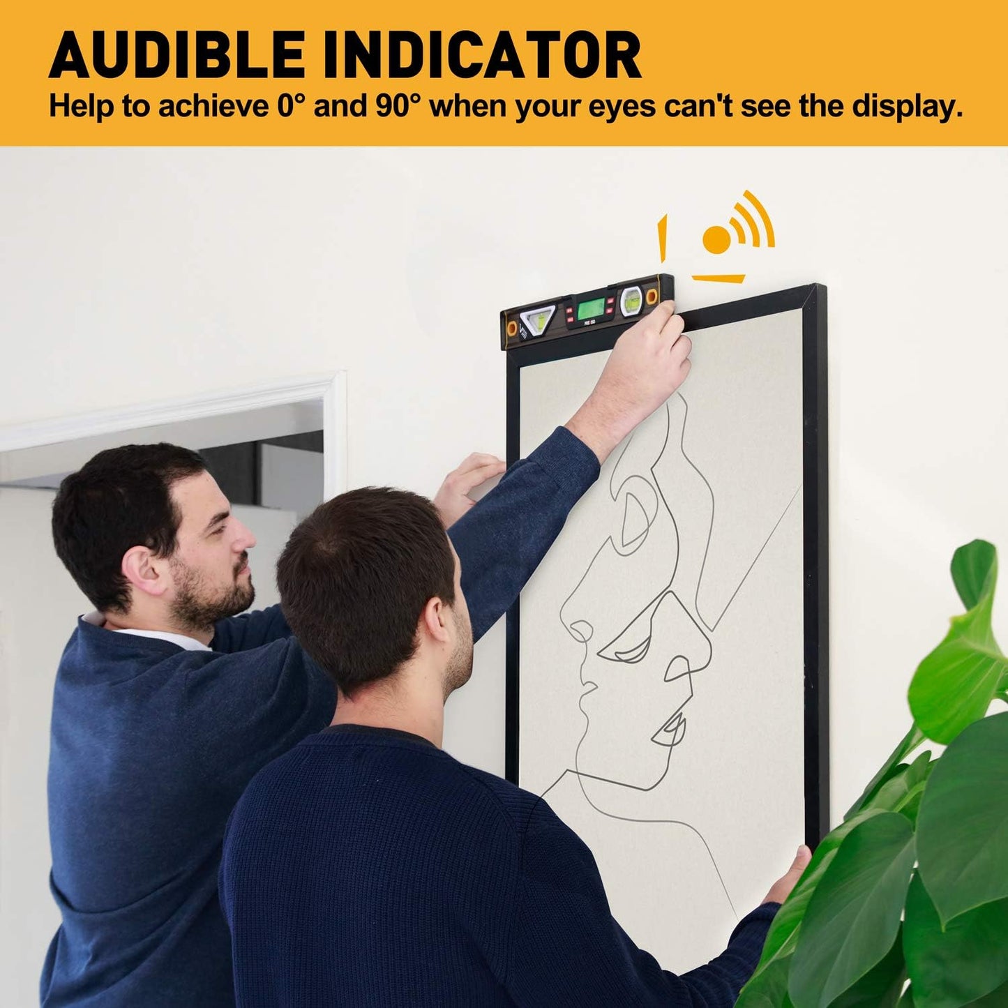 Digital Level, 11.5'', Angle Slope with LCD Display, 360° Electronic Bubble Inclinometer, Vertical & Horizontal Spirit Bubble for Construction Carpenter Craftsman Renovation Home Professional