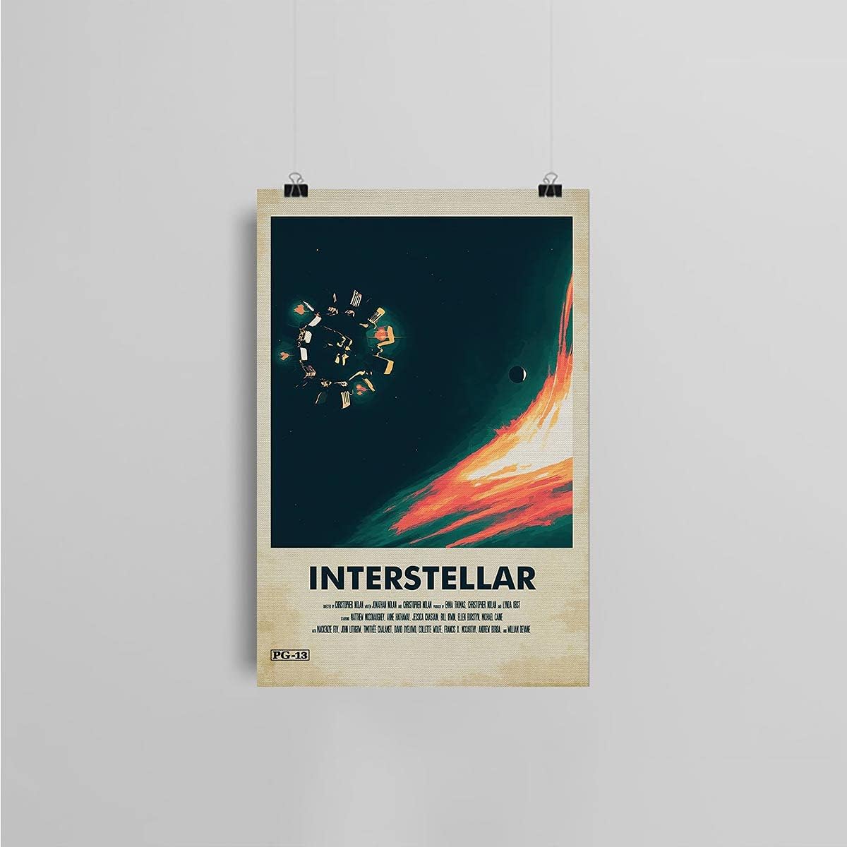 Interstellar Poster,Classic Movie Posters,Canvas Wall Art for Living Room Decor