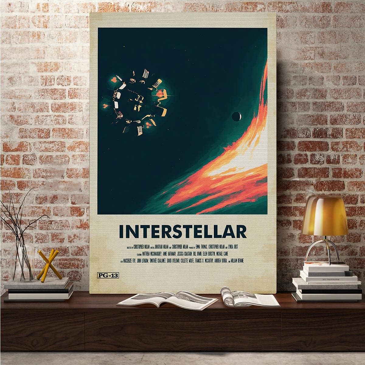 Interstellar Poster,Classic Movie Posters,Canvas Wall Art for Living Room Decor