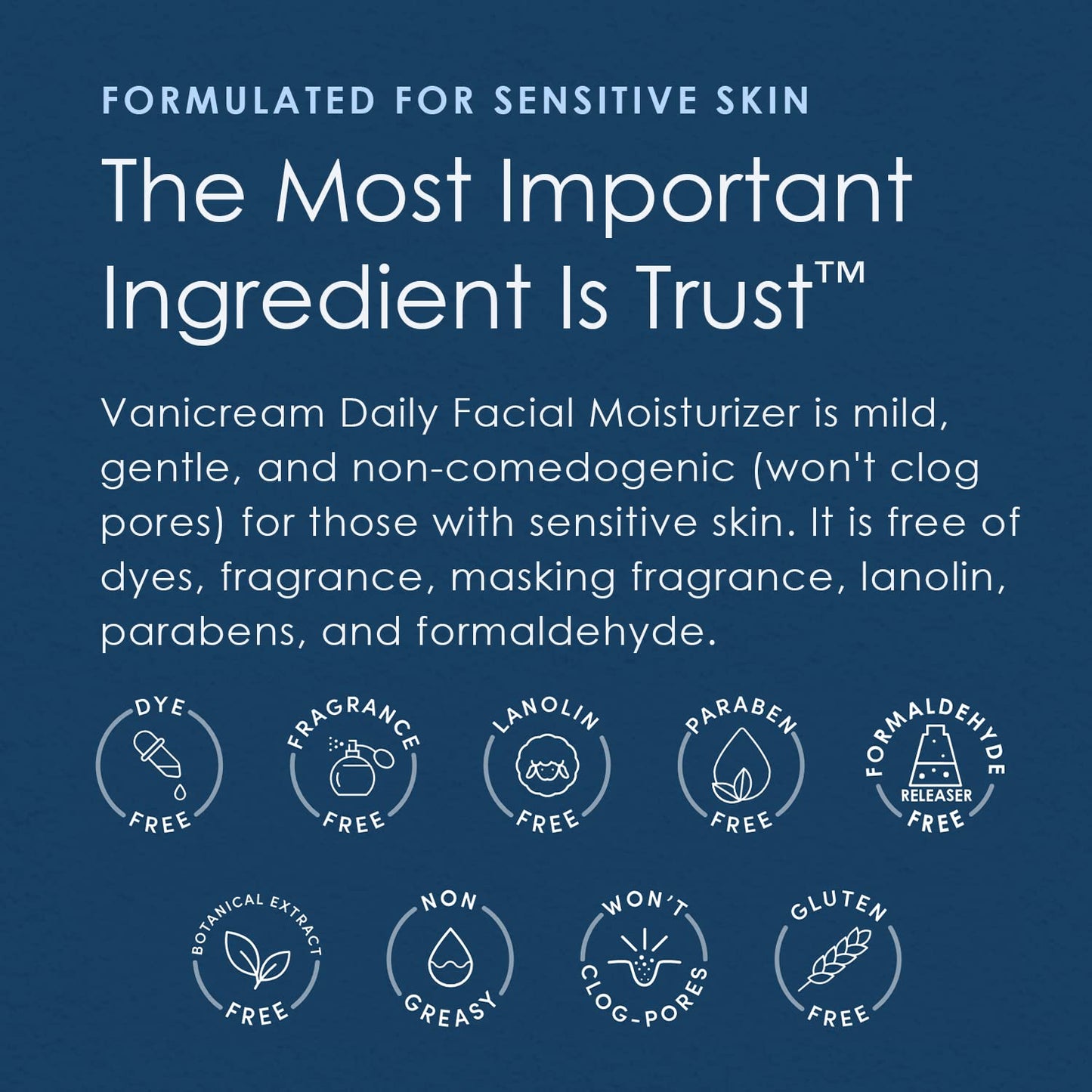 Daily Facial Moisturizer with Ceramides and Hyaluronic Acid - Formulated without Common Irritants for Those with Sensitive Skin, 3 Fl Oz (Pack of 1)