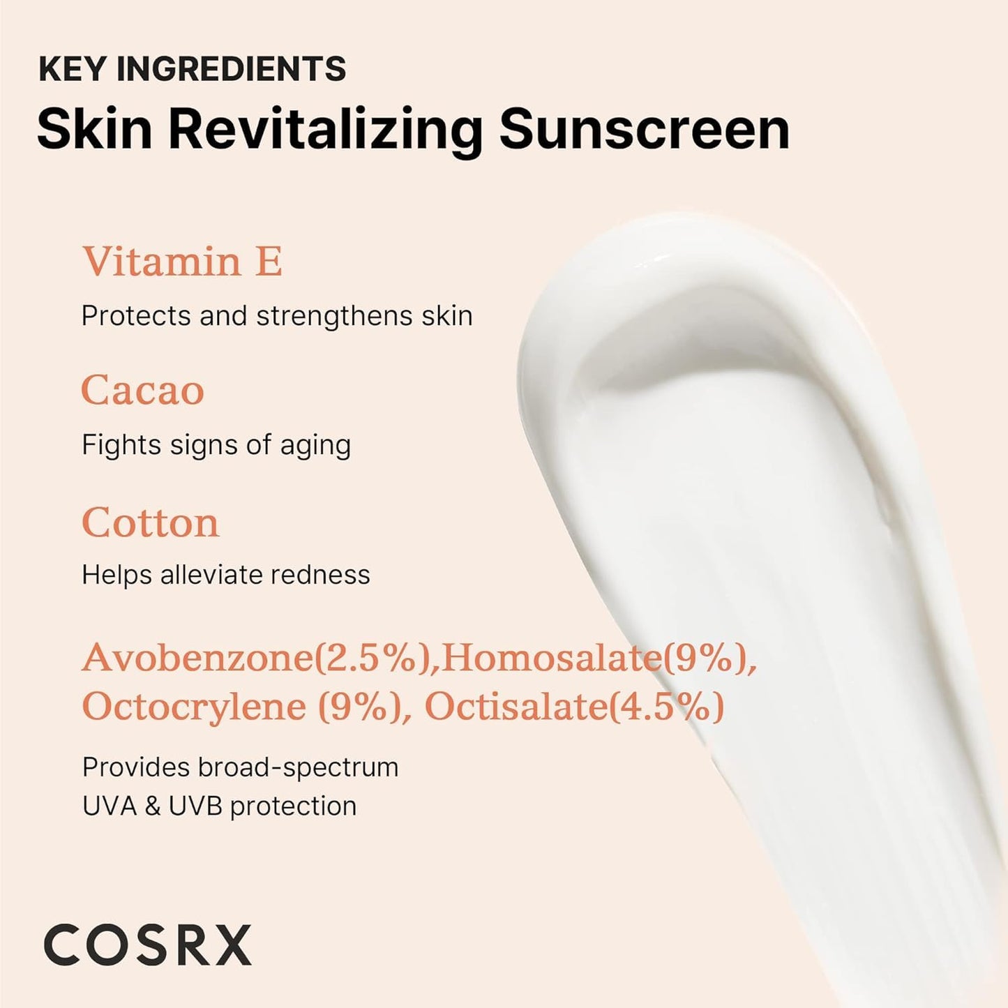 Vitamin E Vitalizing Face Sunscreen SPF 50, 1.69 Fl Oz, SPF Moisturizer, Lightweight under Makeup, Travel Essentials, Summer Essentials, Korean Skin Care, Korean Sunscreen for Face