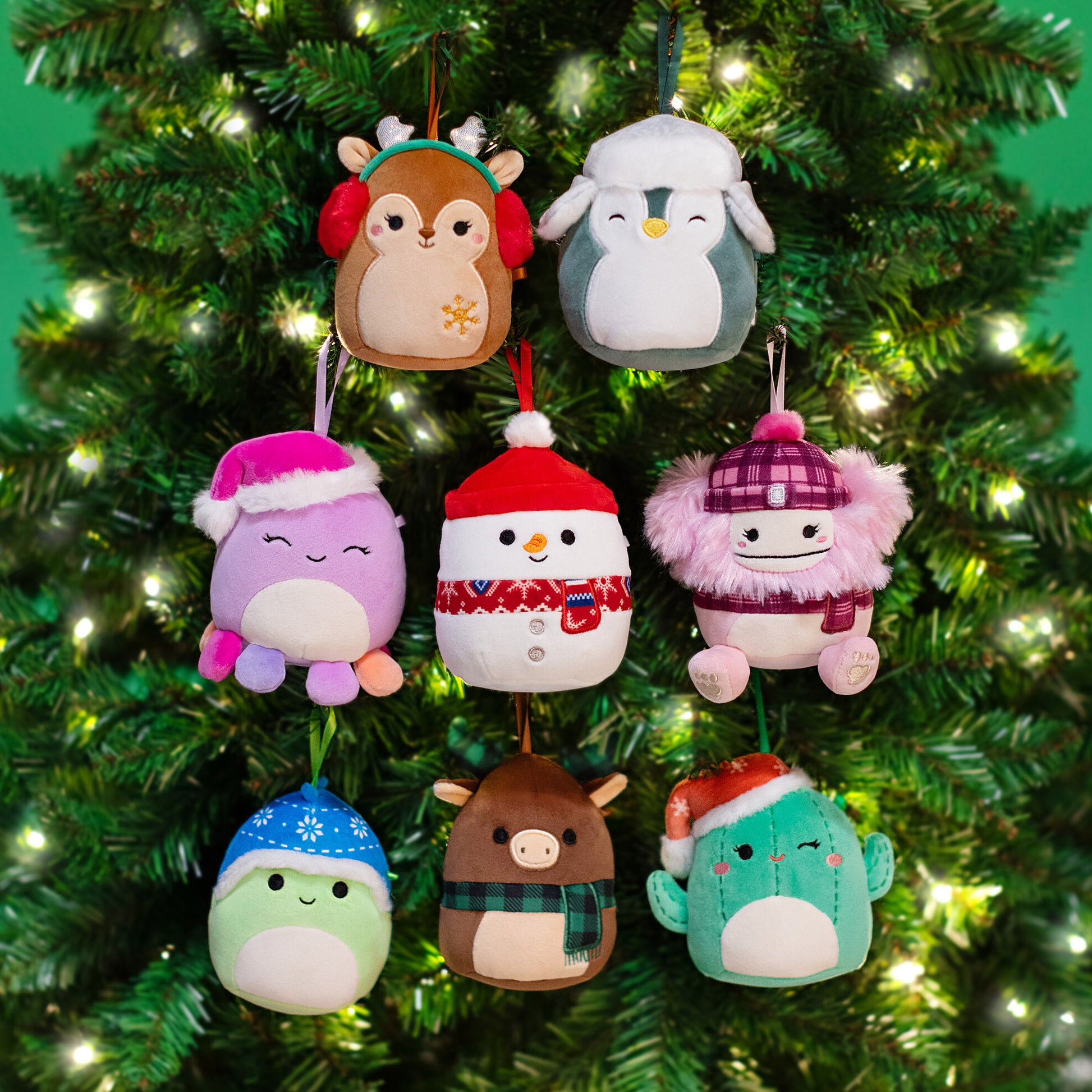 4-Inch Ornament Plush 8-Pack Assorted