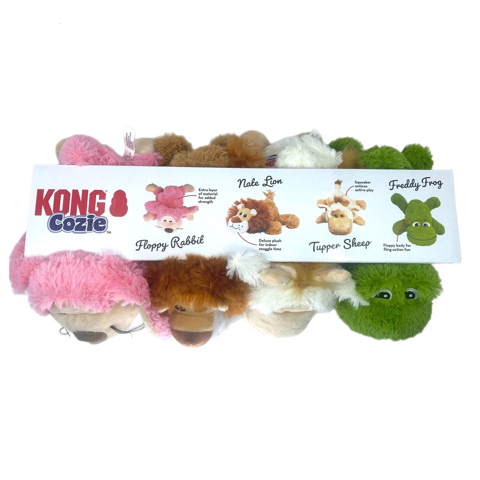 Kong Cozies Play Pack Dog Toys, 4-Pack