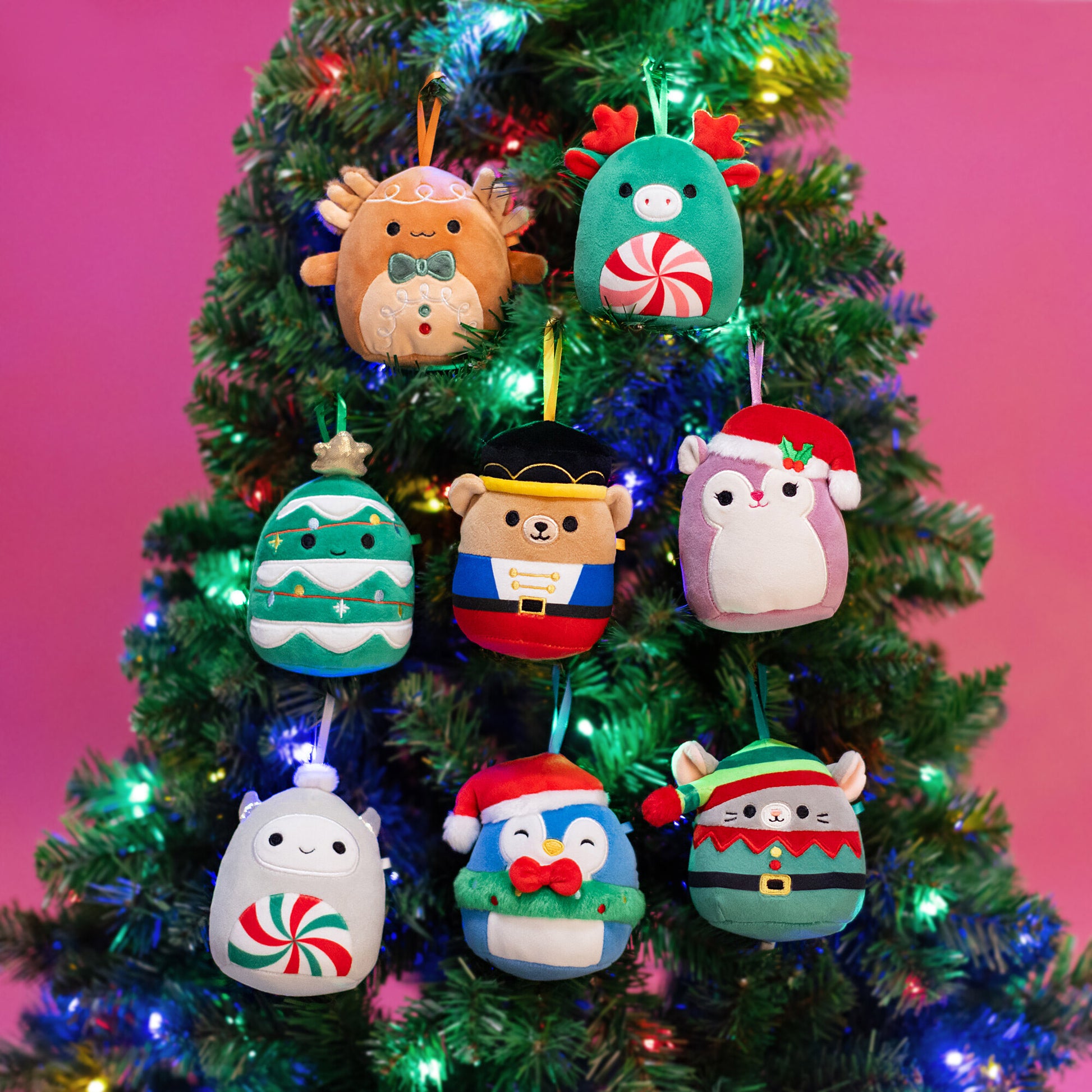 4-Inch Ornament Plush 8-Pack Assorted