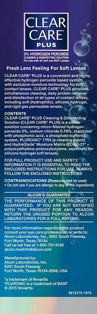 plus Cleaning Solution with Lens Case, Twin Pack, Multi, 12 Oz, Pack of 2