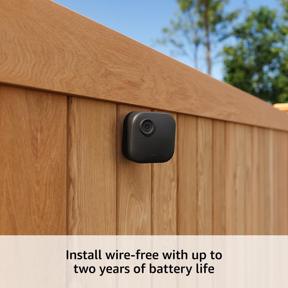 Outdoor 4 (Newest Model), Wire-Free HD Smart Security Camera, Two-Year Battery Life, Enhanced Motion Detection, Works with Alexa – Add-On Camera (Sync Module Required)