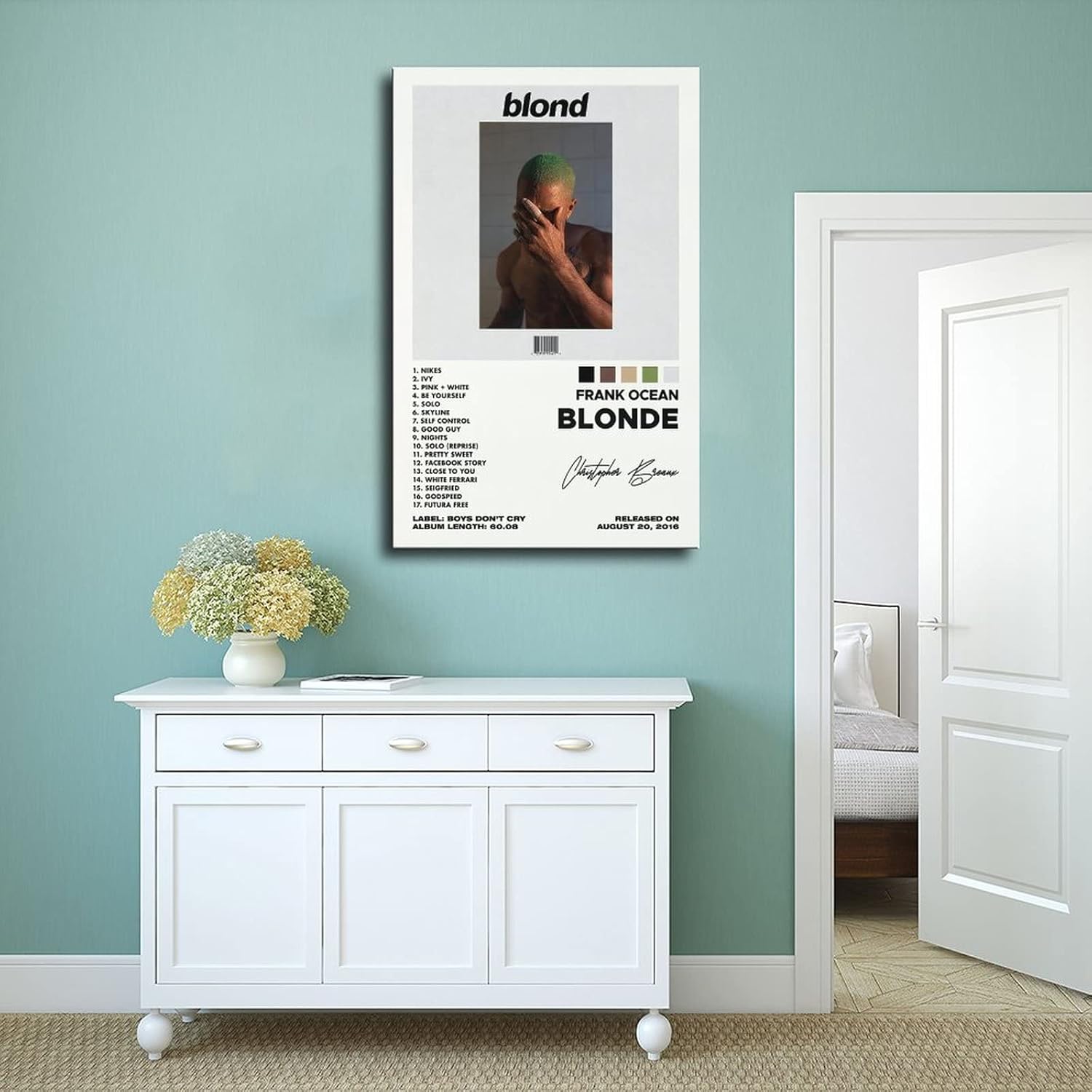 Frank Poster Blonde Poster Album Cover Poster Canvas Poster Bedroom Decor 