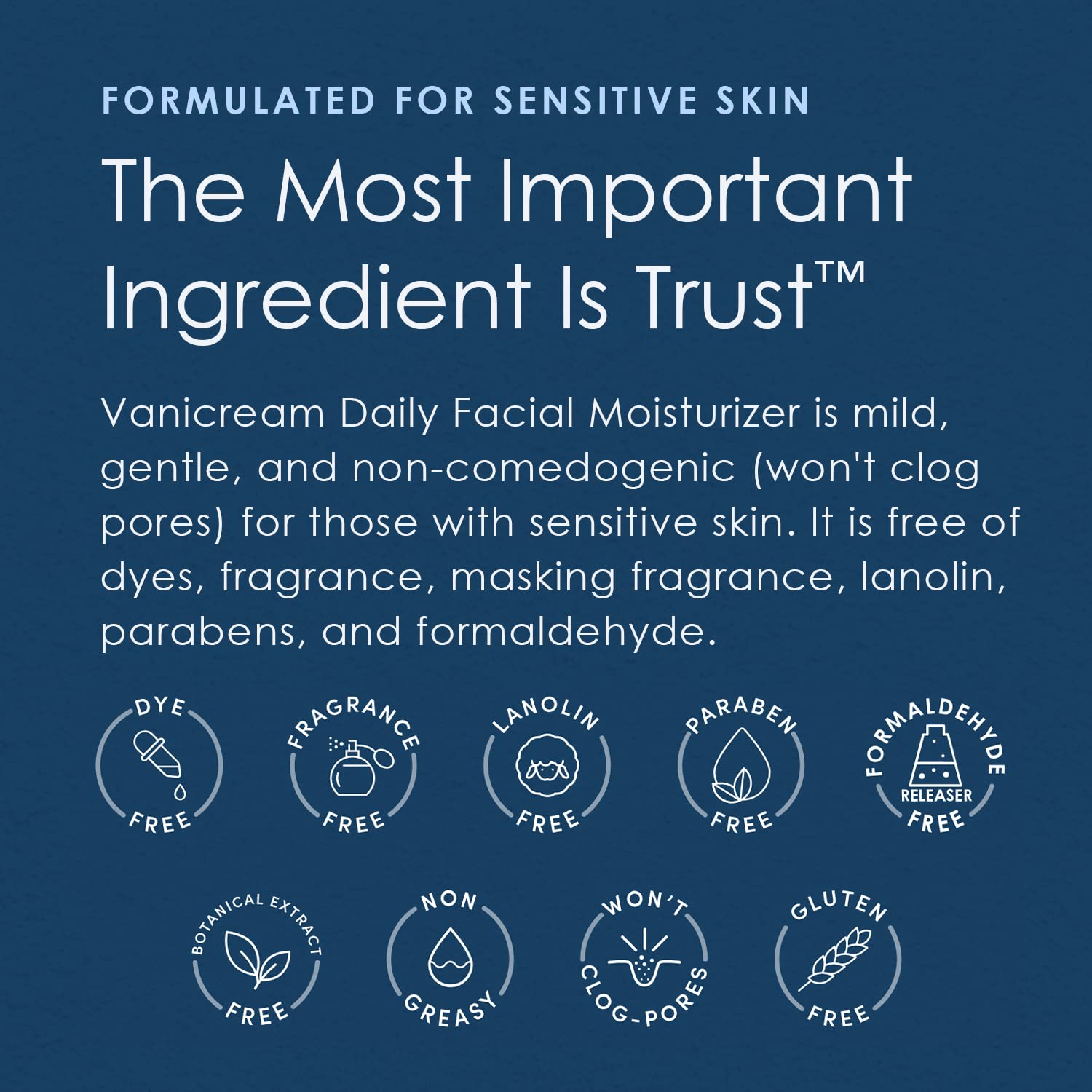 Daily Facial Moisturizer with Ceramides and Hyaluronic Acid - Formulated without Common Irritants for Those with Sensitive Skin, 3 Fl Oz (Pack of 1)