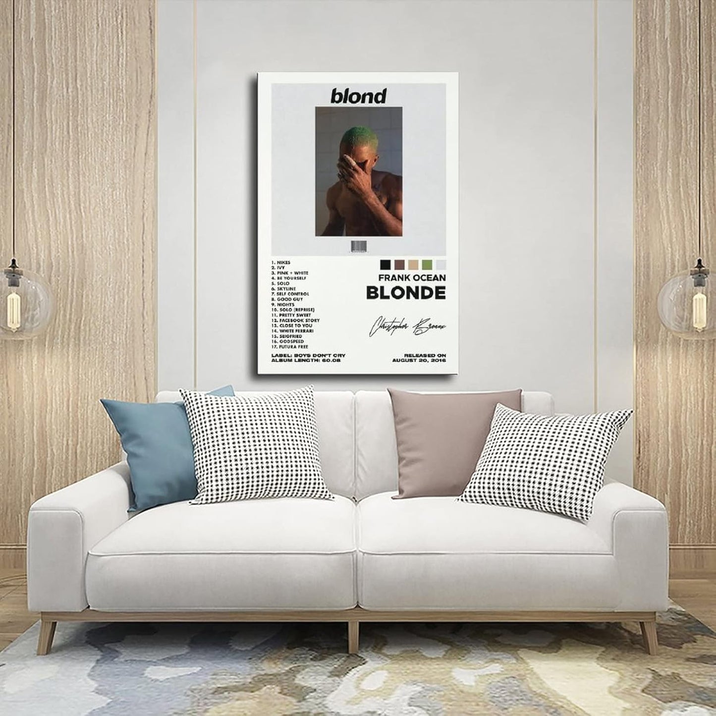 Frank Poster Blonde Poster Album Cover Poster Canvas Poster Bedroom Decor 