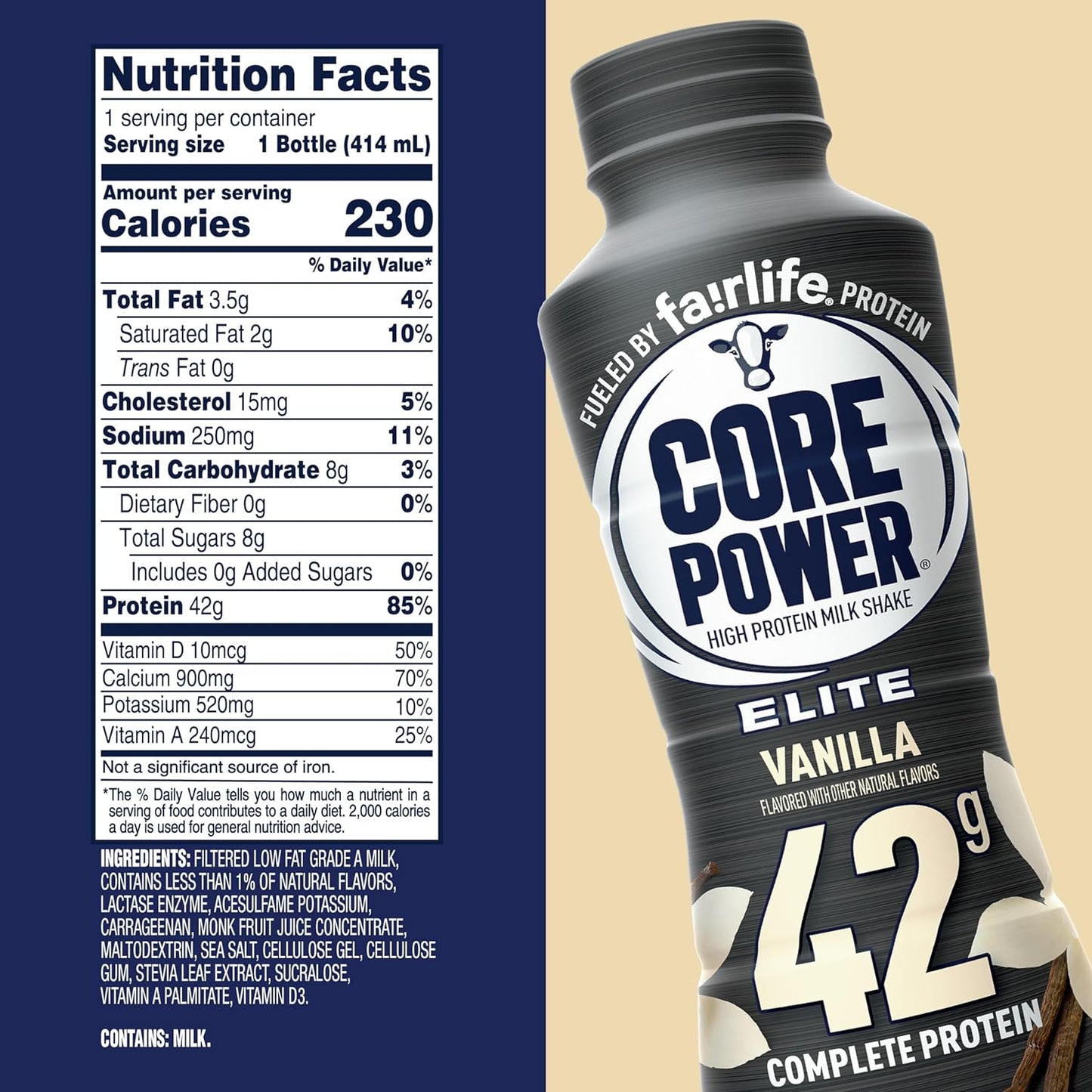 Fairlife Elite 42G High Protein Milk Shake 