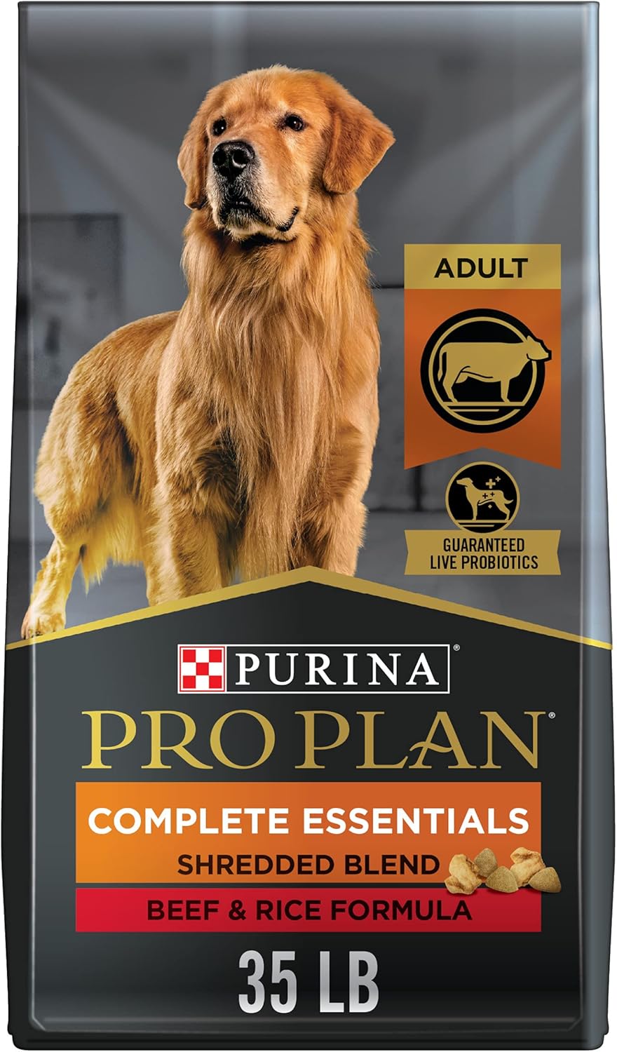 High Protein Dog Food with Probiotics for Dogs, Shredded Blend Chicken & Rice Formula - 47 Lb. Bag