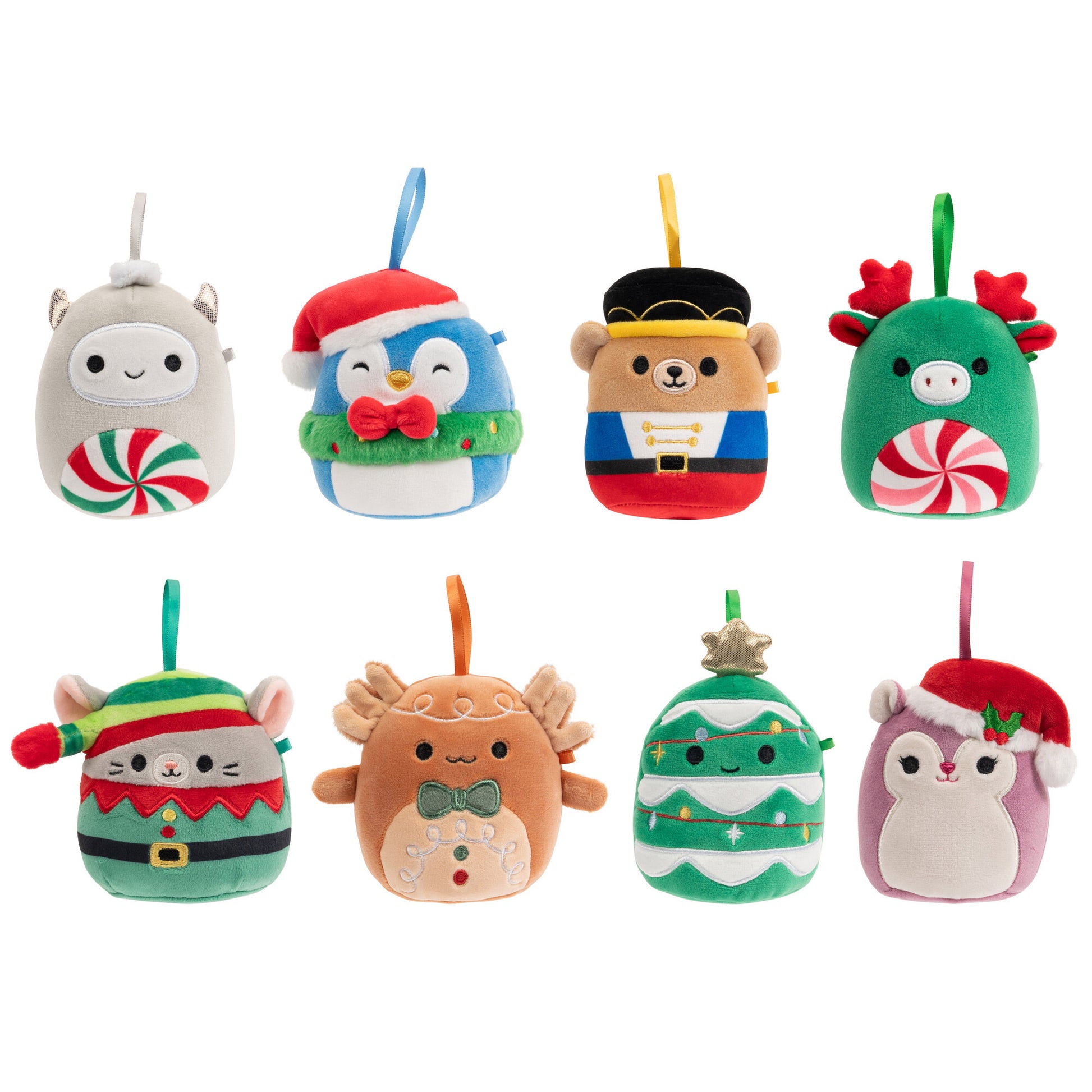 4-Inch Ornament Plush 8-Pack Assorted