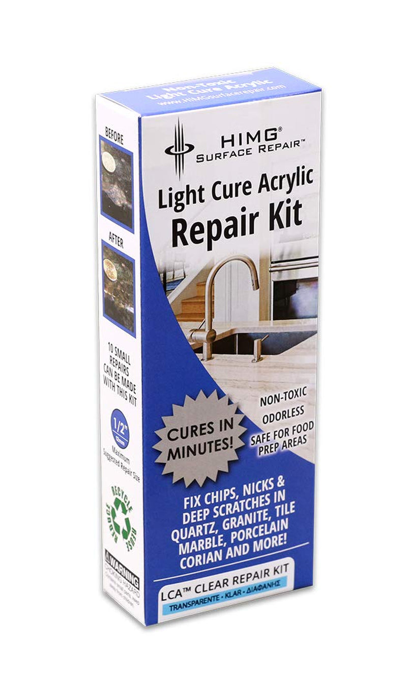 Clear - Quartz Countertop Repair Kit - Granite Repair Kit - Upgraded Chip Repair Kit for Quartz, Granite, Marble, Corian, Porcelain, Acrylic, Edge Chips and More -  Surface Repair