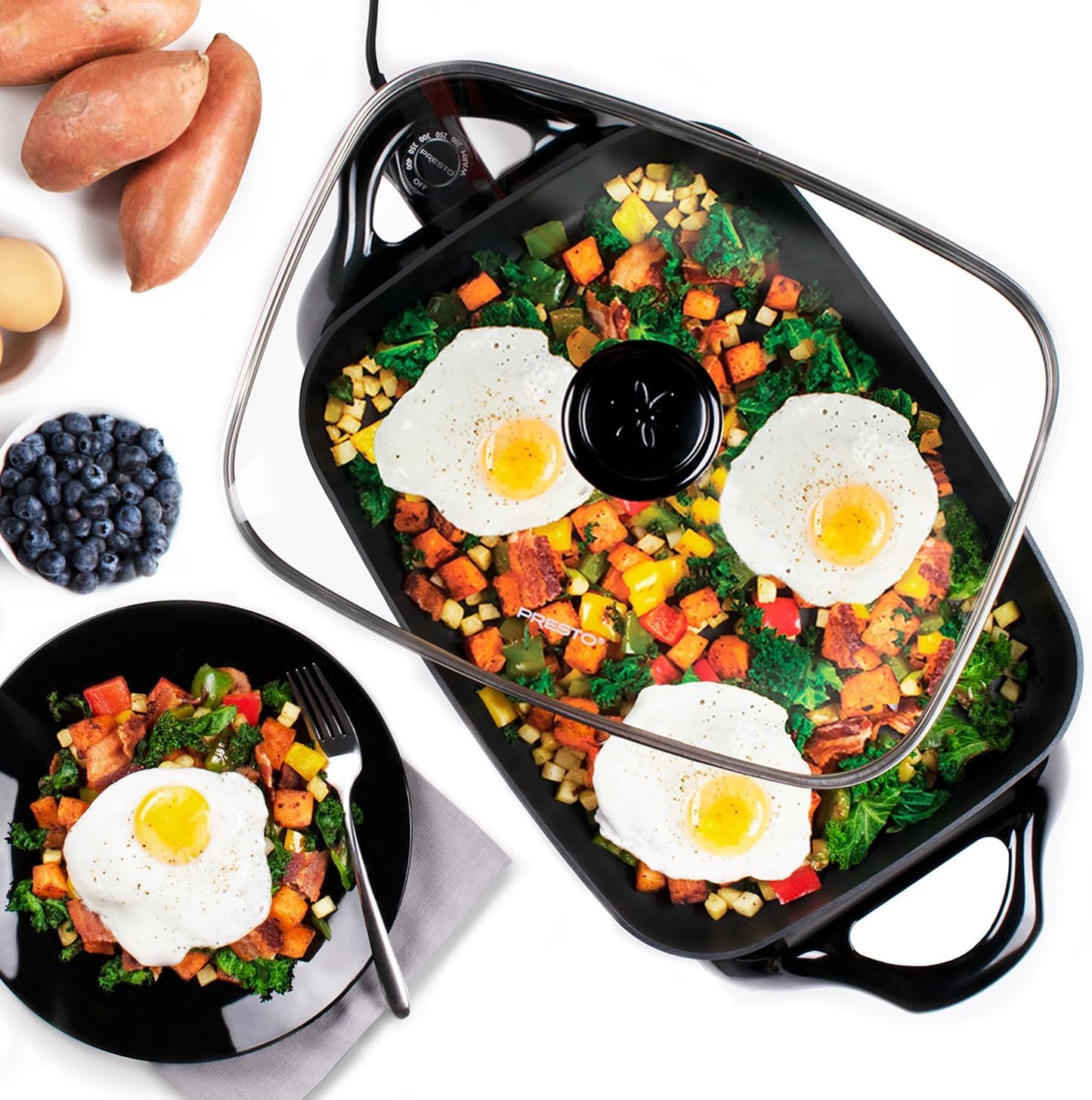 06852 16-Inch Electric Skillet with Glass Cover