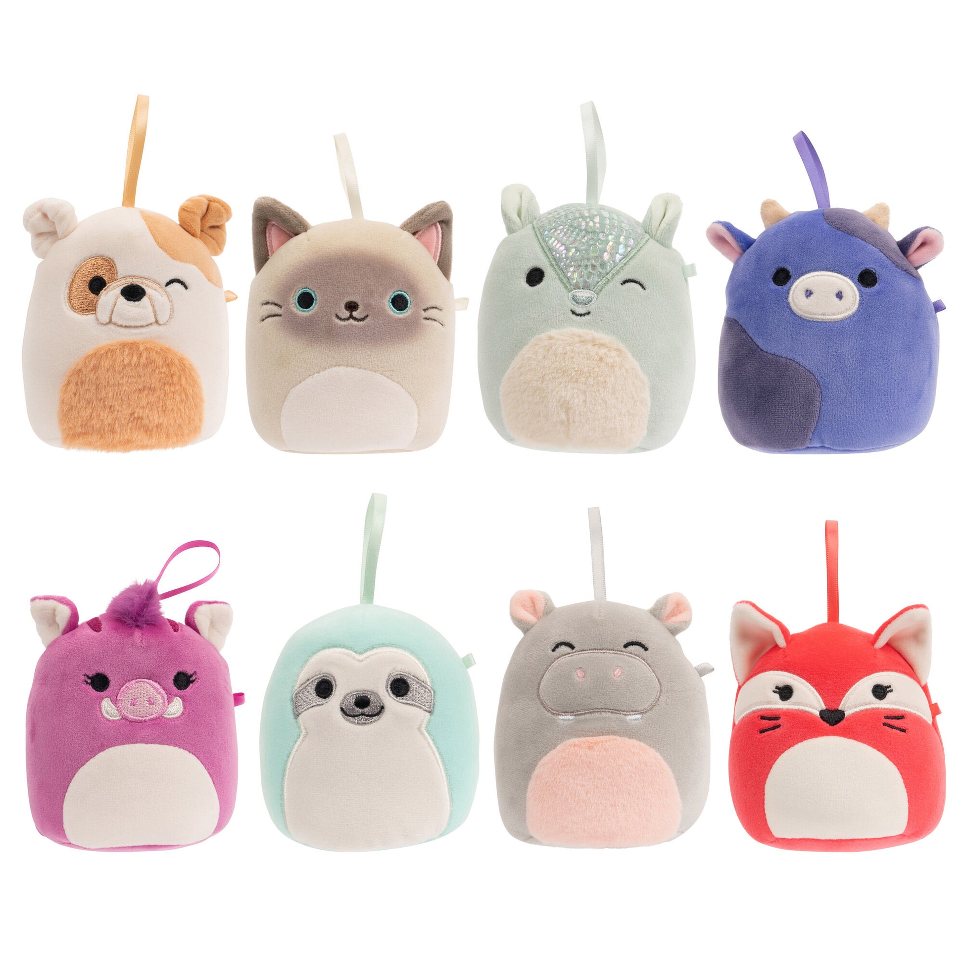 4-Inch Ornament Plush 8-Pack Assorted