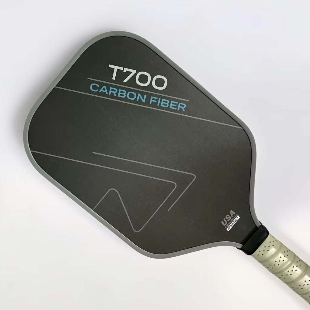 T700 Raw Carbon Fiber Pickleball Paddle for Pros Carbon Friction Surface Polymer Honeycomb Core Enhanced Power&Spin&Control 16MM