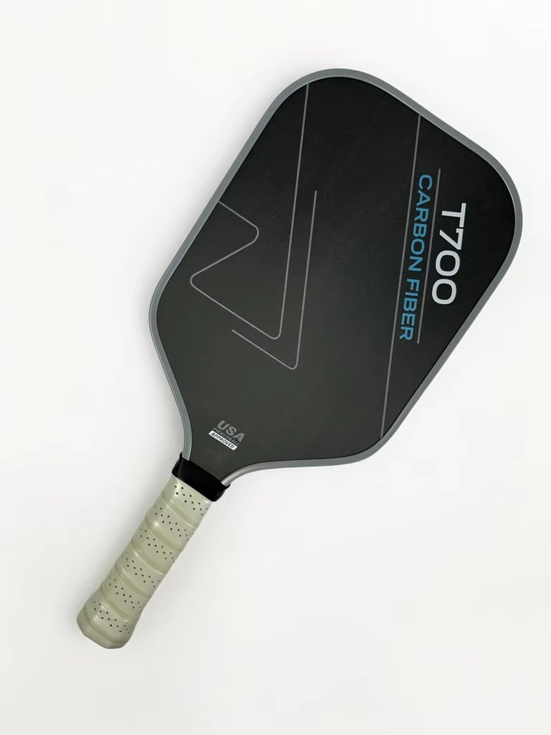 T700 Raw Carbon Fiber Pickleball Paddle for Pros Carbon Friction Surface Polymer Honeycomb Core Enhanced Power&Spin&Control 16MM