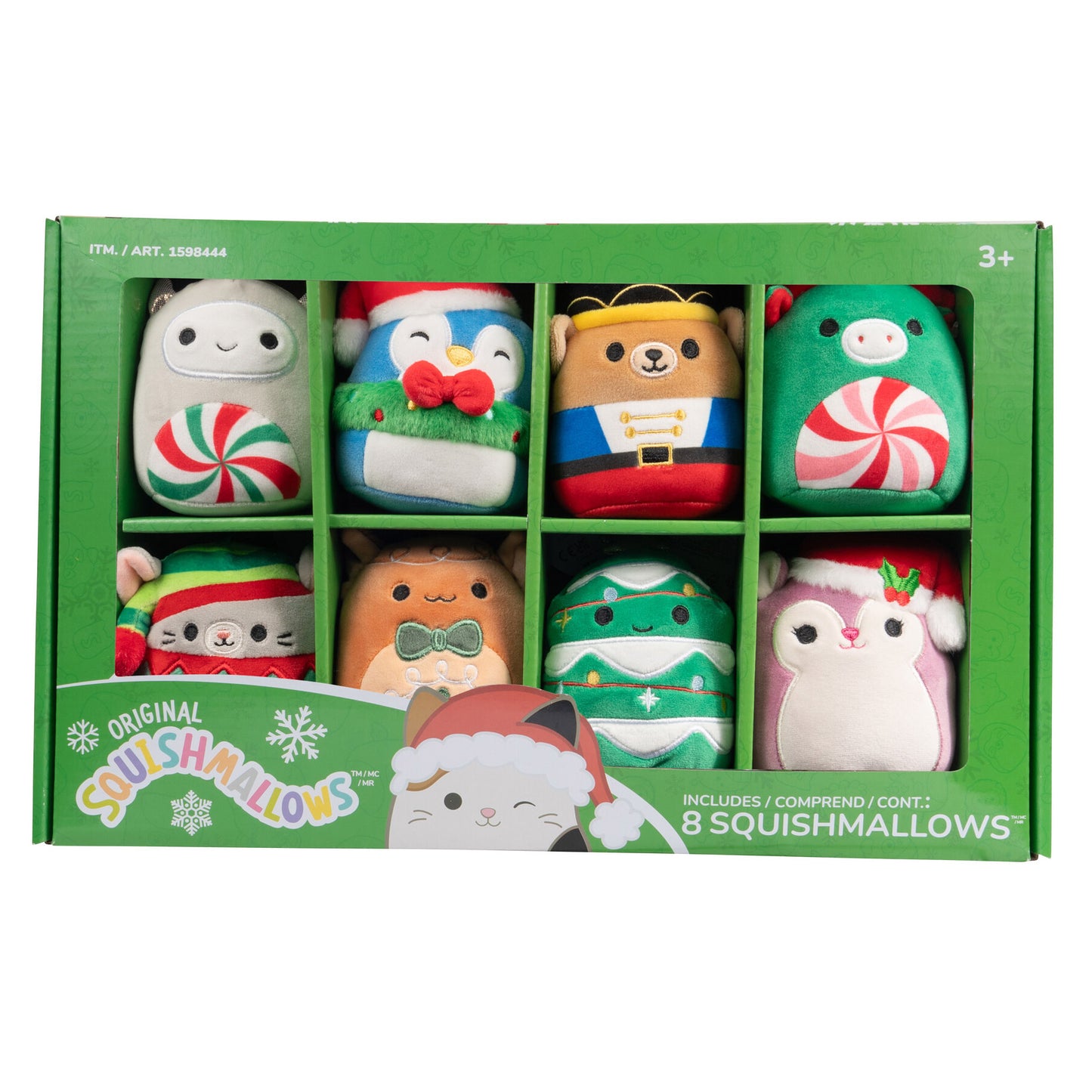 4-Inch Ornament Plush 8-Pack Assorted