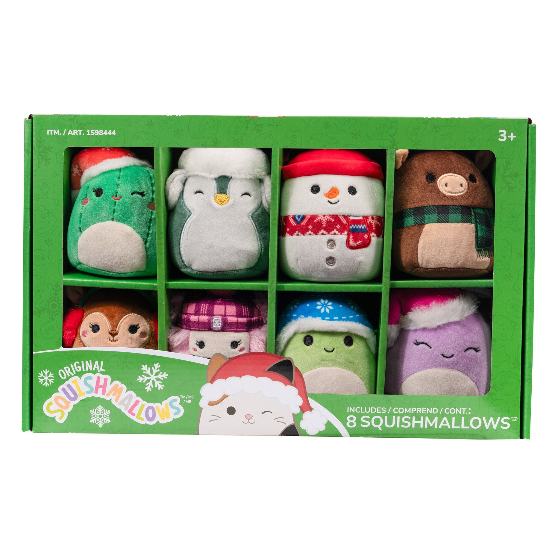 4-Inch Ornament Plush 8-Pack Assorted