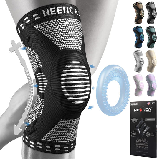 Professional Knee Brace, Compression Knee Support with Patella Gel Pad & Side Stabilizers, Medical Knee Sleeve for Pain Relief, ACL,PCL, Meniscus, Injury Recovery, Arthritis, Sports, Workout...